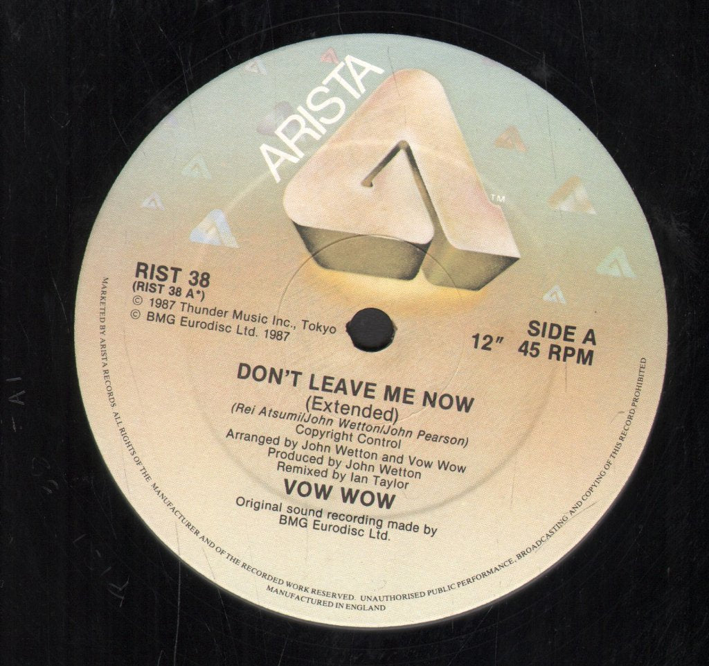 Vow Wow - Don't Leave Me Now - 12 Inch