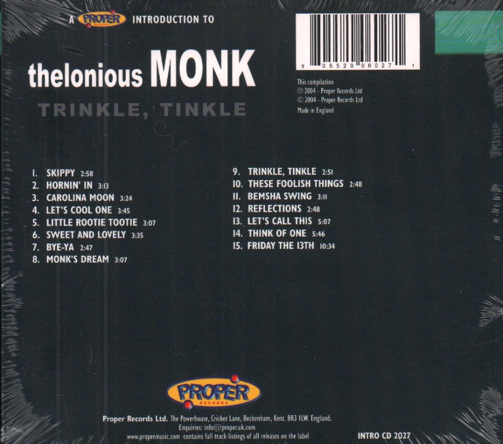 Thelonious Monk - Trinkle Tinkle - Cd