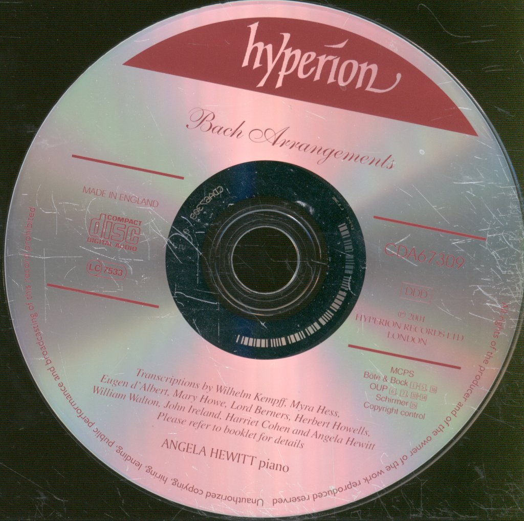 Angela Hewitt - Bach Arrangements - Cd