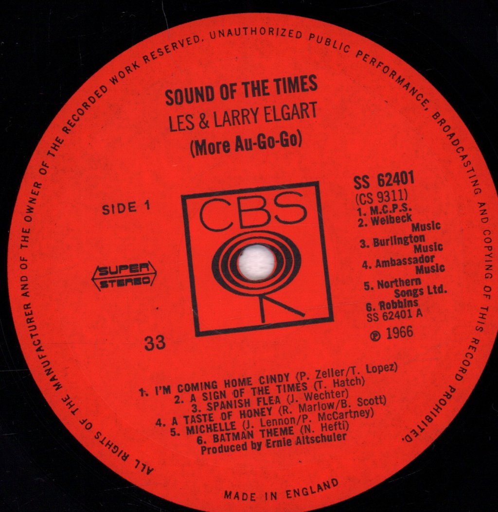 Les And Larry Elgart - Sound Of The Times - Lp