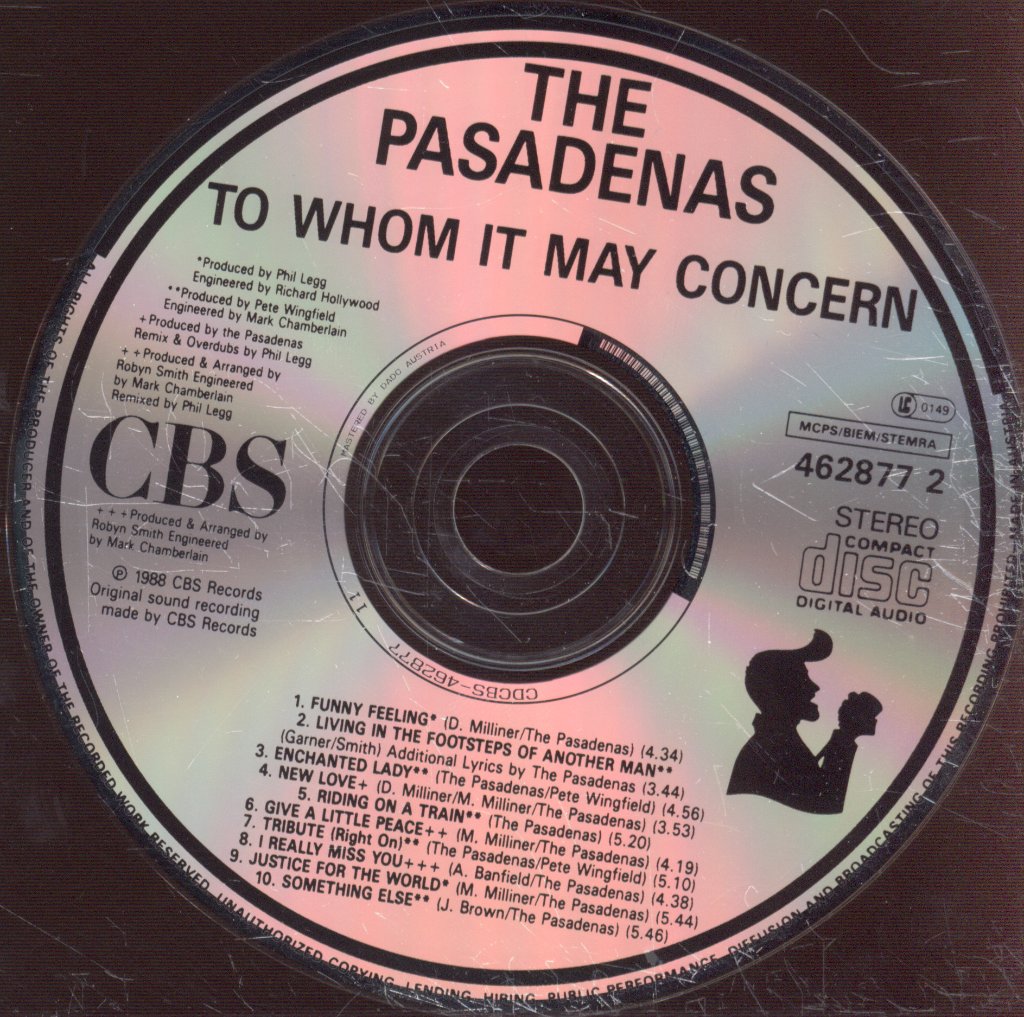 Pasadenas - To Whom It May Concern - Cd