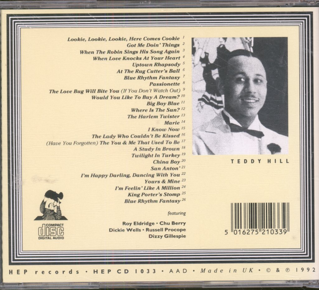 Teddy Hill - Uptown Rhapsody - Cd