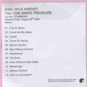 Mick Harvey - One Man's Treasure - Cdr
