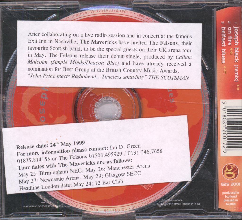 Felsons - Joseph Black - Cd