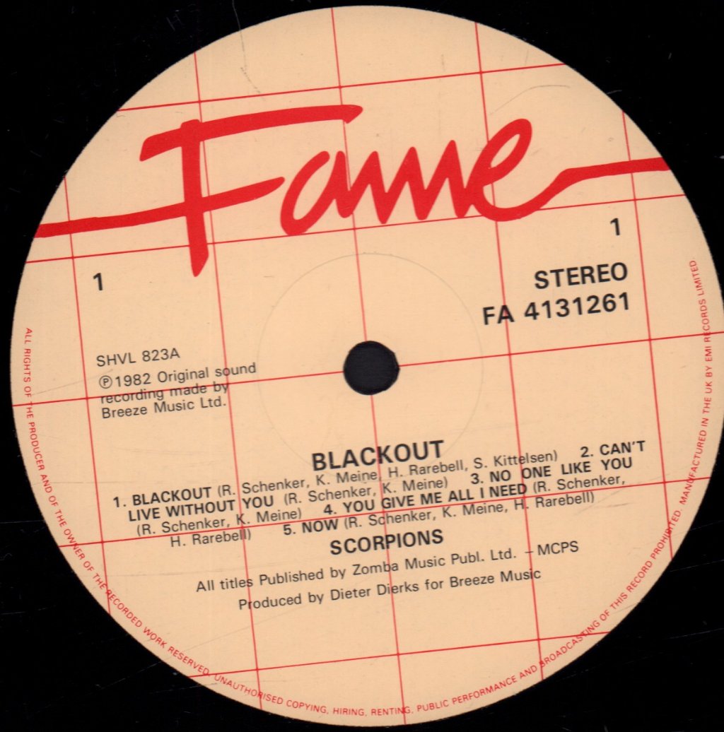 Scorpions - Blackout - Lp