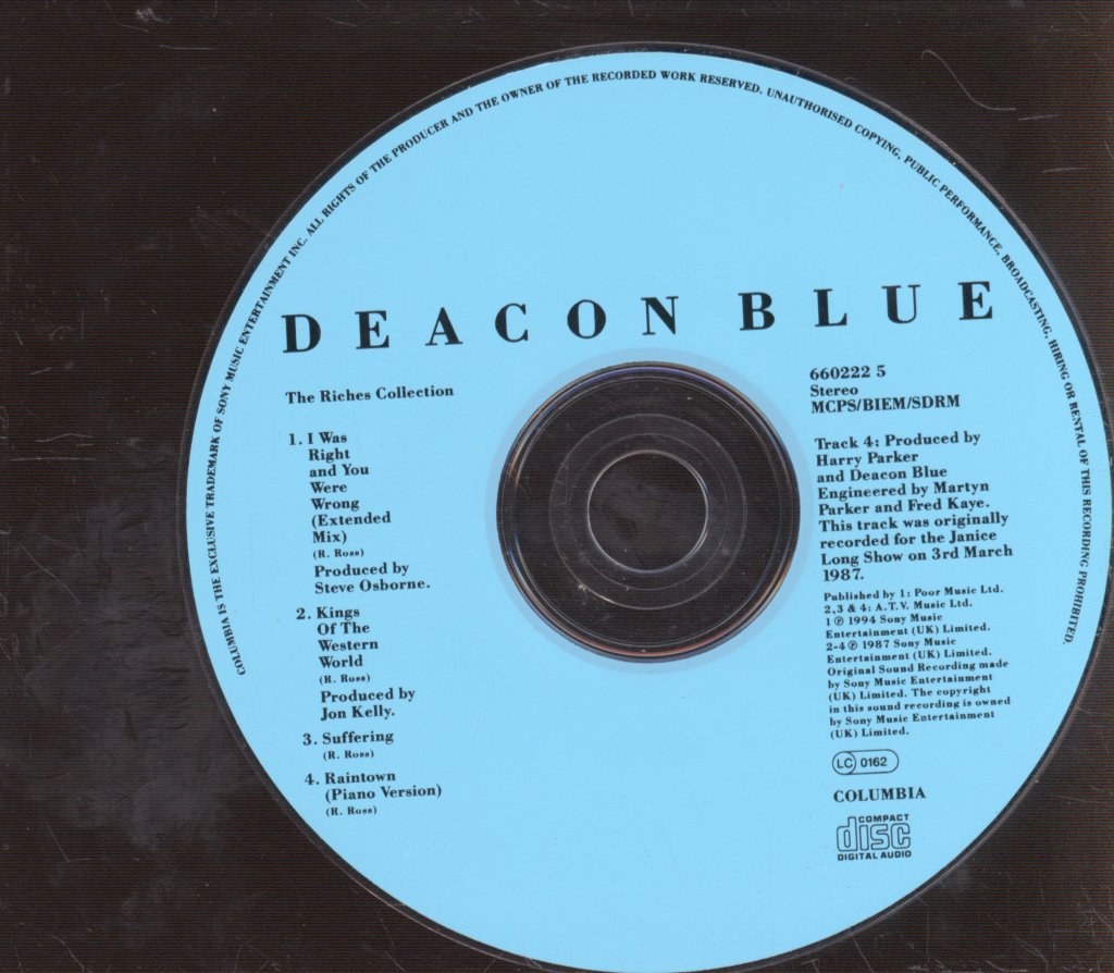 Deacon Blue - I Was Right And You Were Wrong - Cd