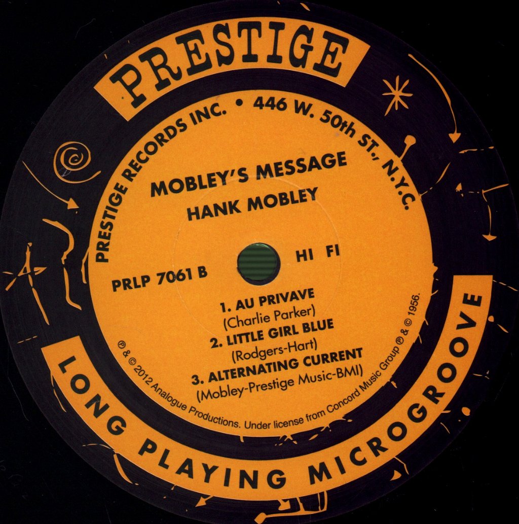 Hank Mobley - Mobley's Message - Lp