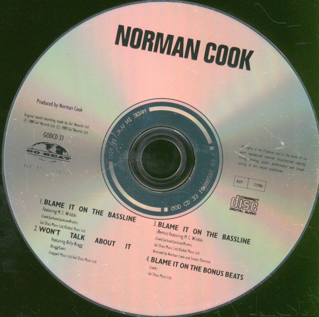 Norman Cook - Blame It On The Bassline - Cd