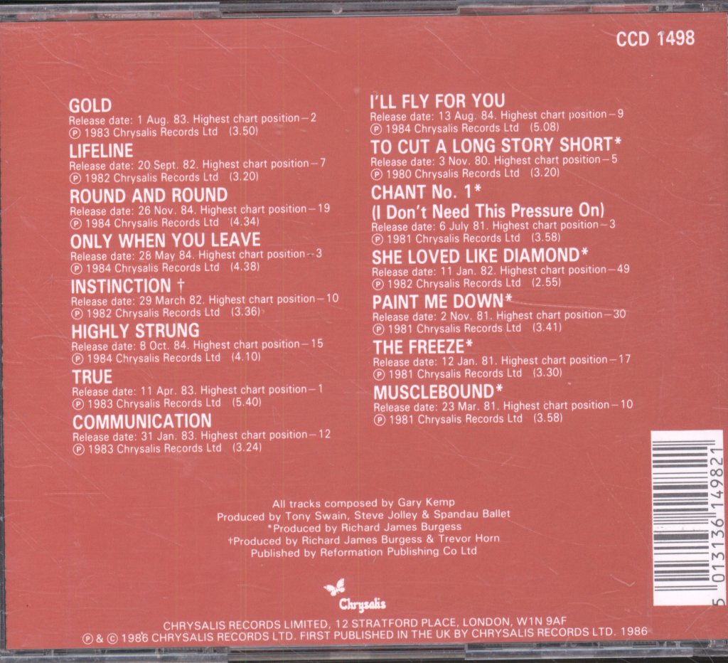 Spandau Ballet - Singles Collection - Cd