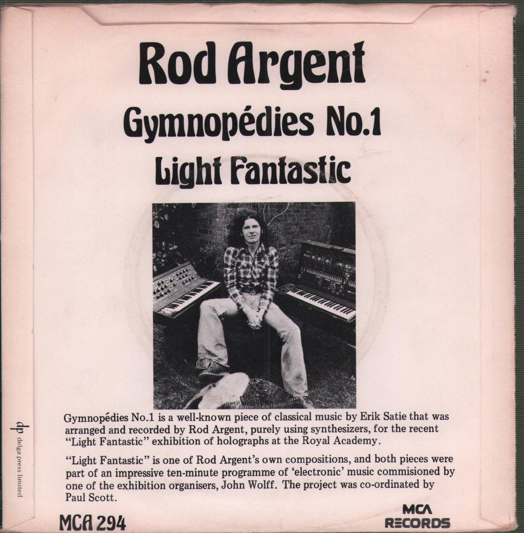 Rod Argent - Gymnopedies No.1 - 7 Inch