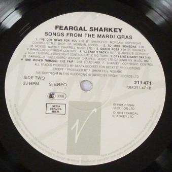 Feargal Sharkey - Songs From The Mardi Gras - Lp