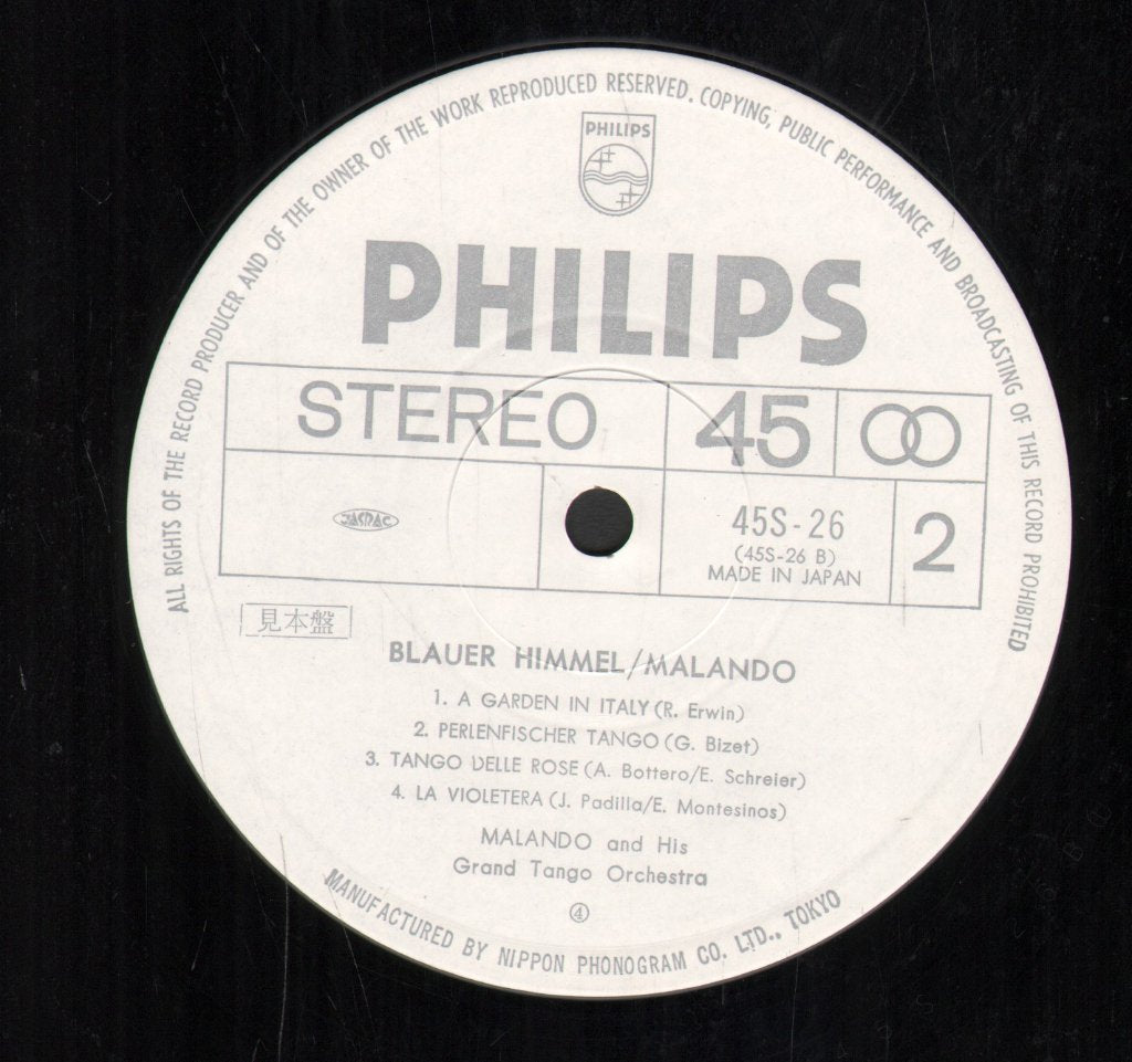 Malando And His Tango Orchestra - Blauer Himmel - Lp