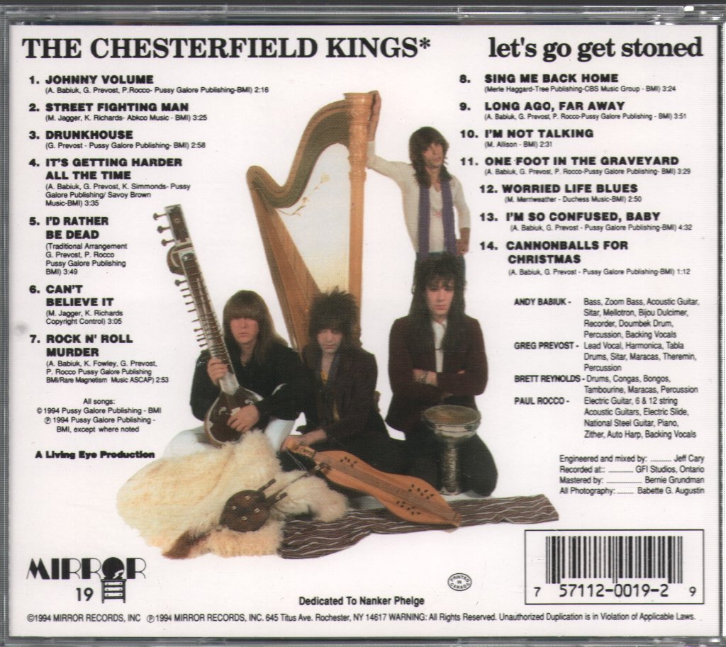 Chesterfield Kings - Let's Go Get Stoned - Cd