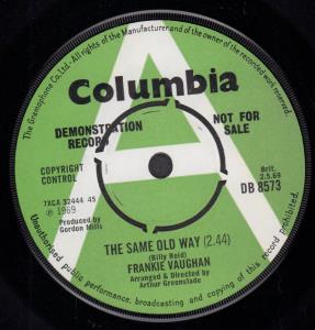 Frankie Vaughan - Same Old Way - 7 Inch