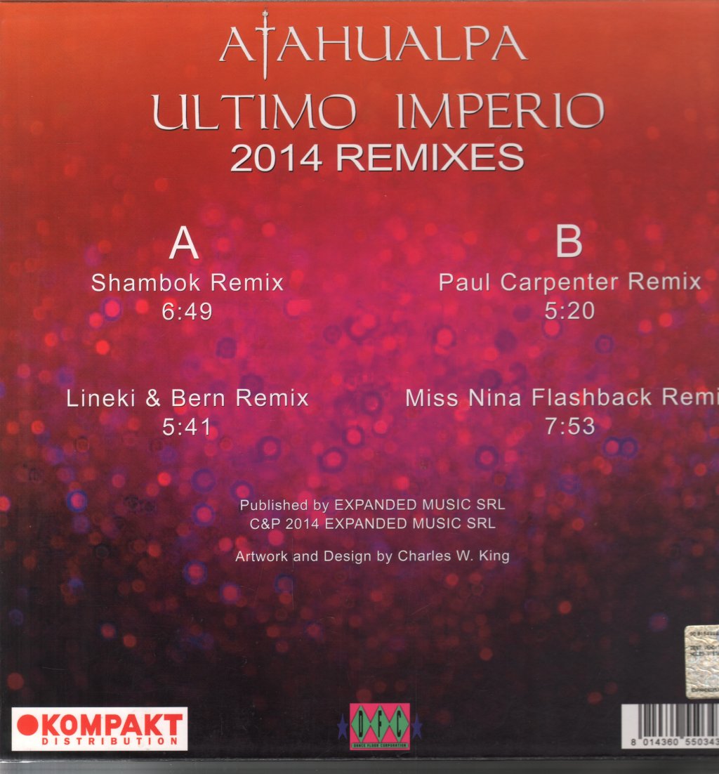 Atahualpa - Ultimo Imperio 2014 Remixes - 12 Inch