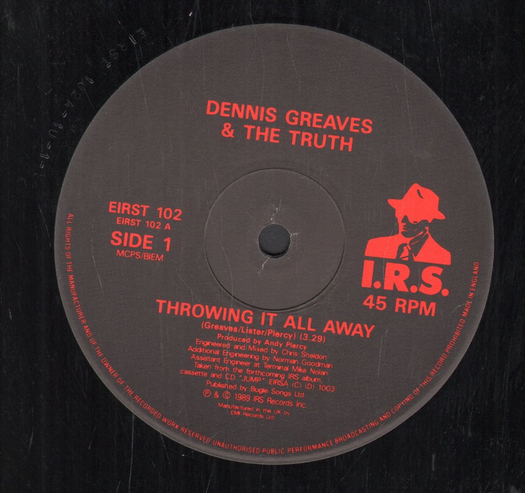 Dennis Greaves And The Truth - Throwing It All Away - 12 Inch
