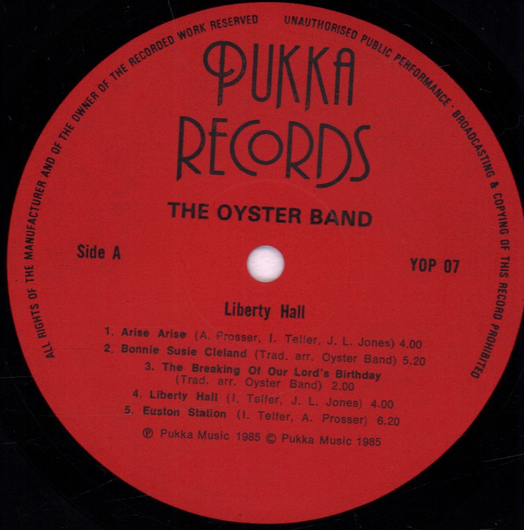Oyster Band - Liberty Hall - Lp