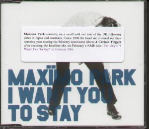 Maximo Park - I Want You To Stay - Cd