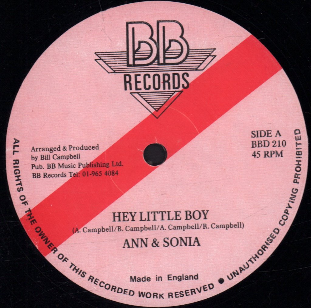 Ann & Sonia - Hey Little Boy / School Days - 12 Inch