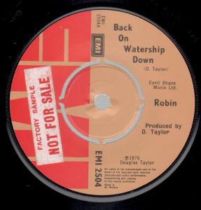 Robin - Back On Watership Down - 7 Inch