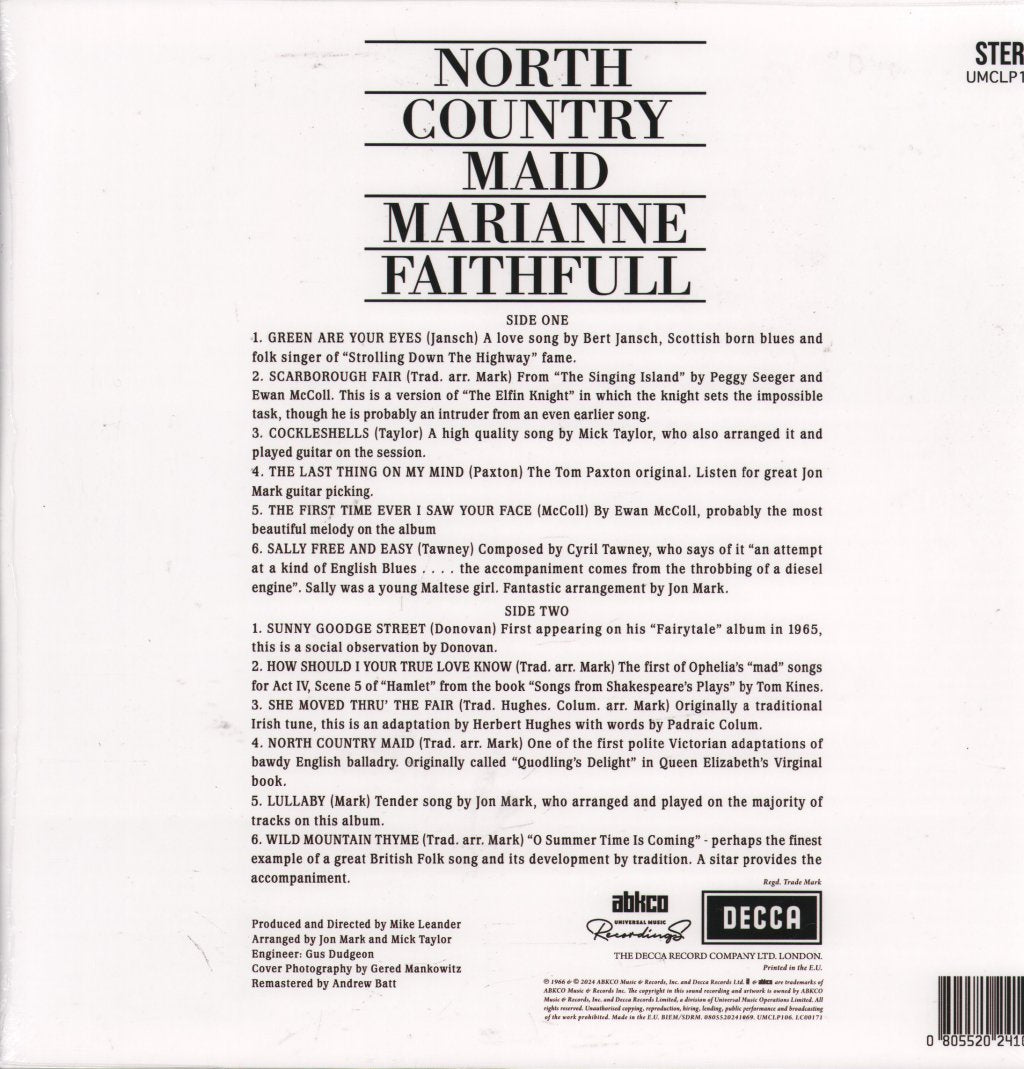 Marianne Faithfull - North Country Maid - Lp