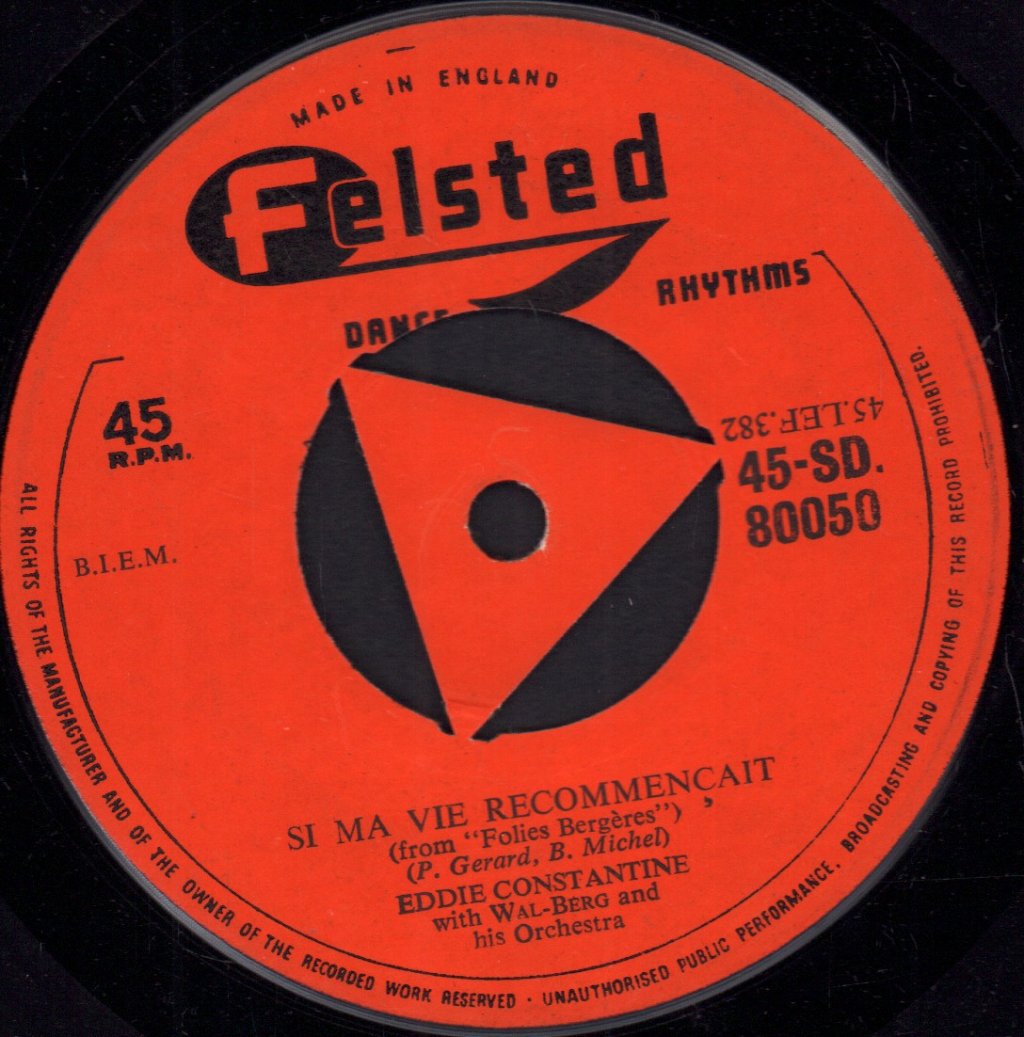 Eddie Constantine - Mes Pieds - 7 Inch