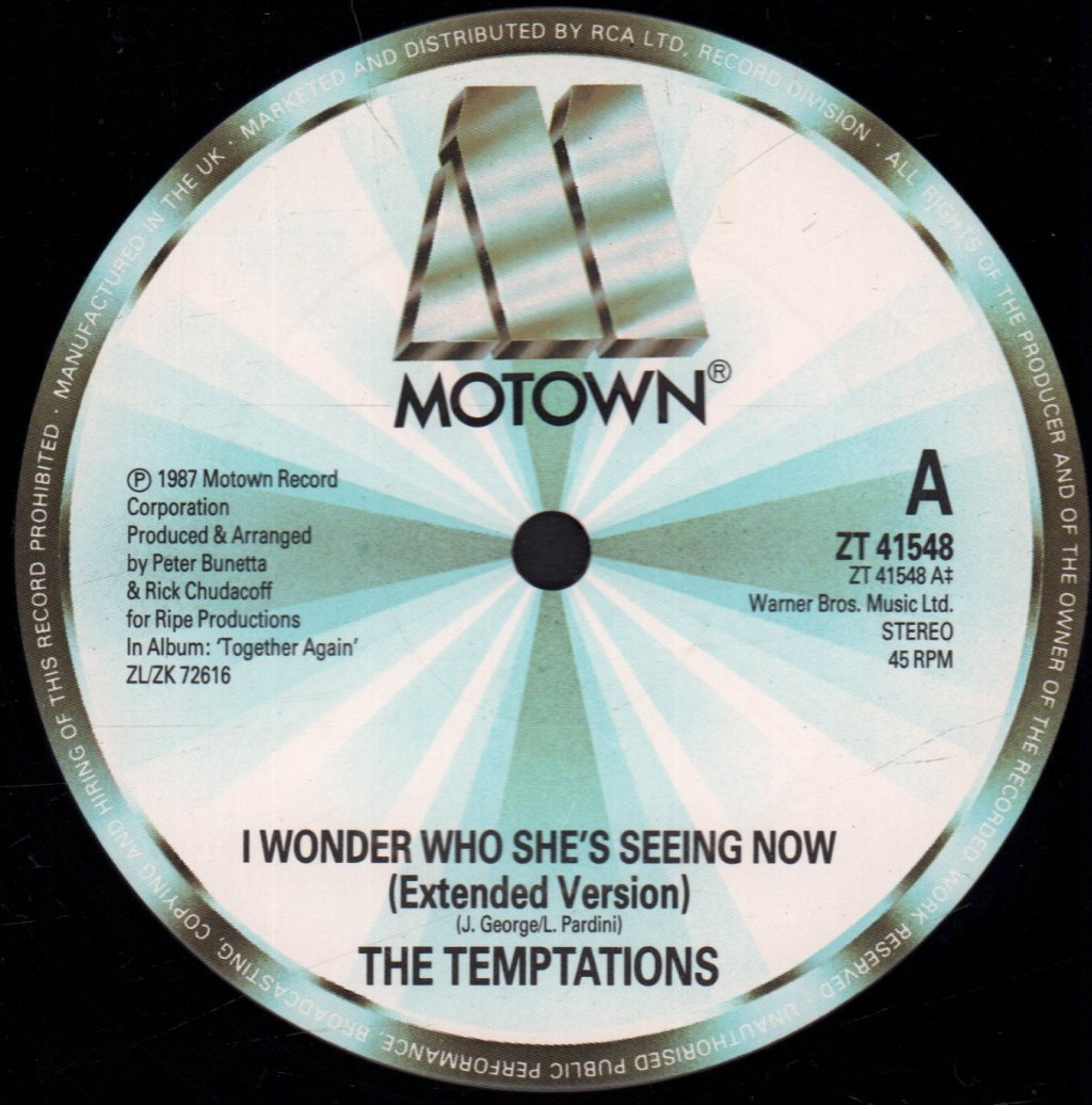 Temptations - I Wonder Who She's Seeing Now - 12 Inch