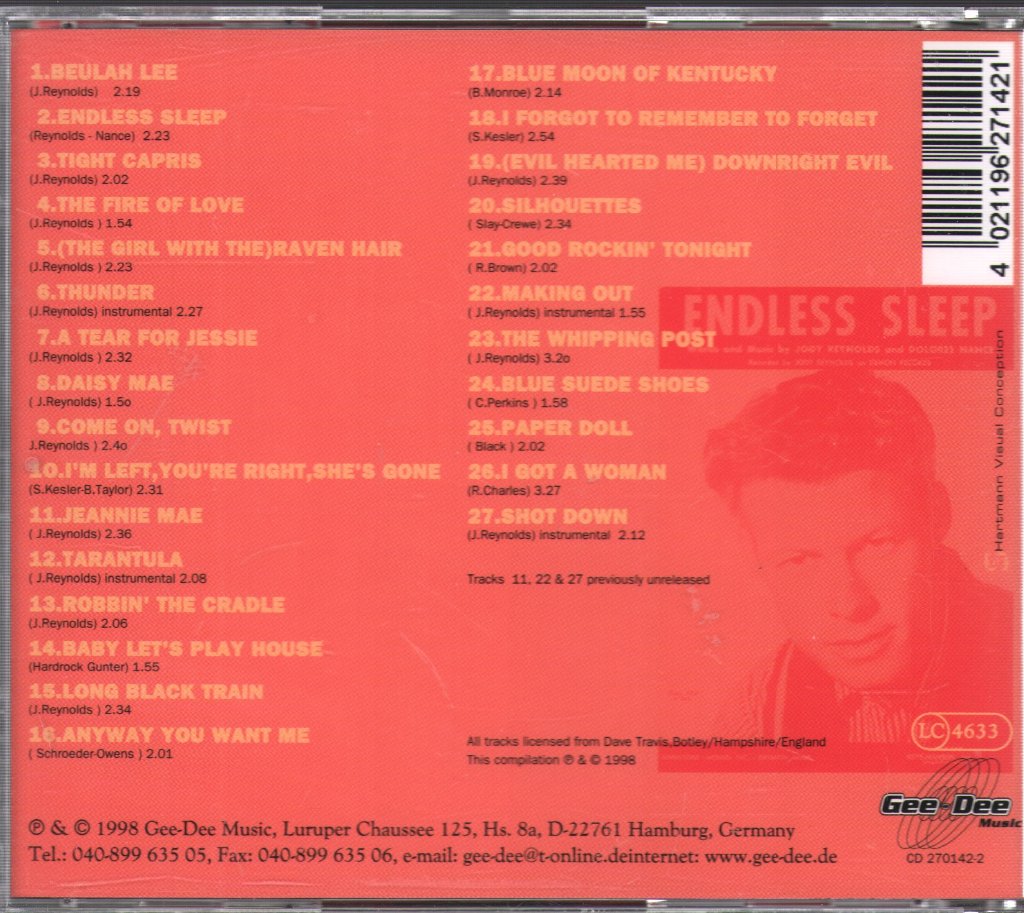 Jody Reynolds - Endless Sleep - Cd