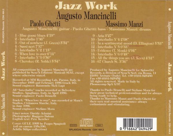 Augusto Mancinelli - Jazz Work - Cd