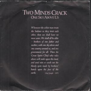 Two Minds Crack - One Sky Above Us - 7 Inch