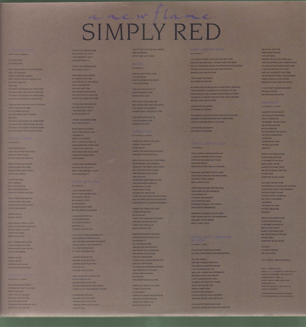 Simply Red - A New Flame - Lp