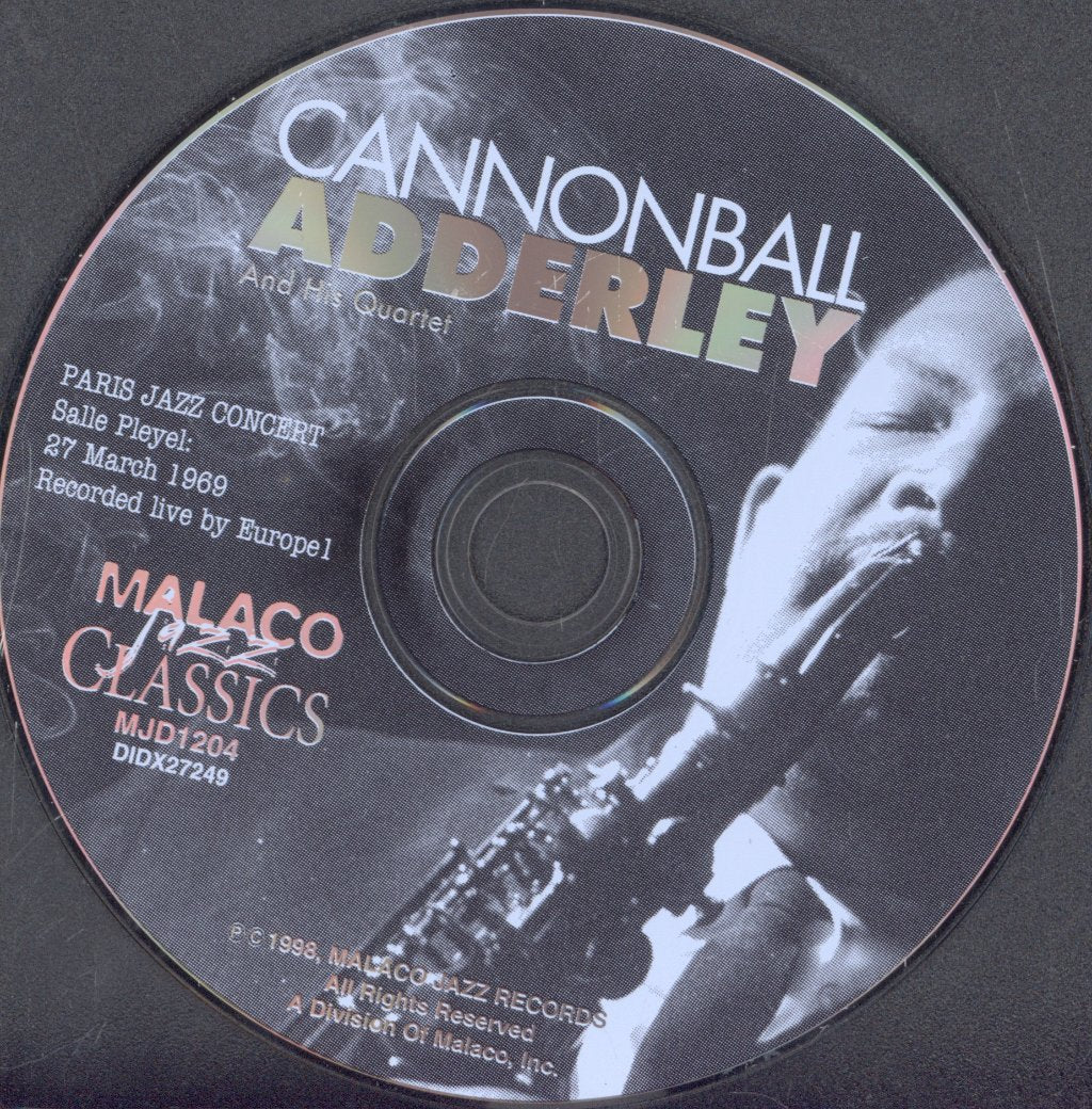 Cannonball Adderley Quartet - Paris Jazz Concert Salle Pleyel: 27 March 1969 - Cd
