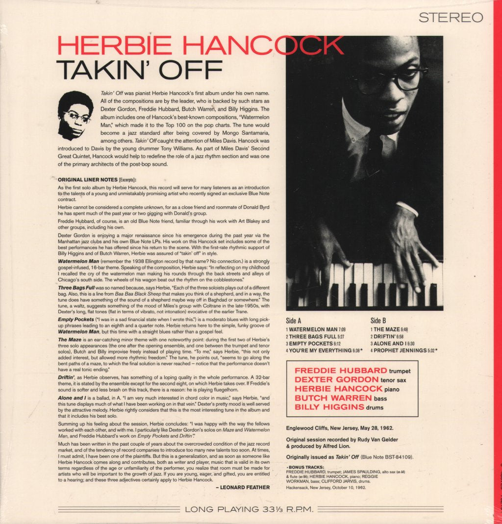 Herbie Hancock - Takin' Off - Lp