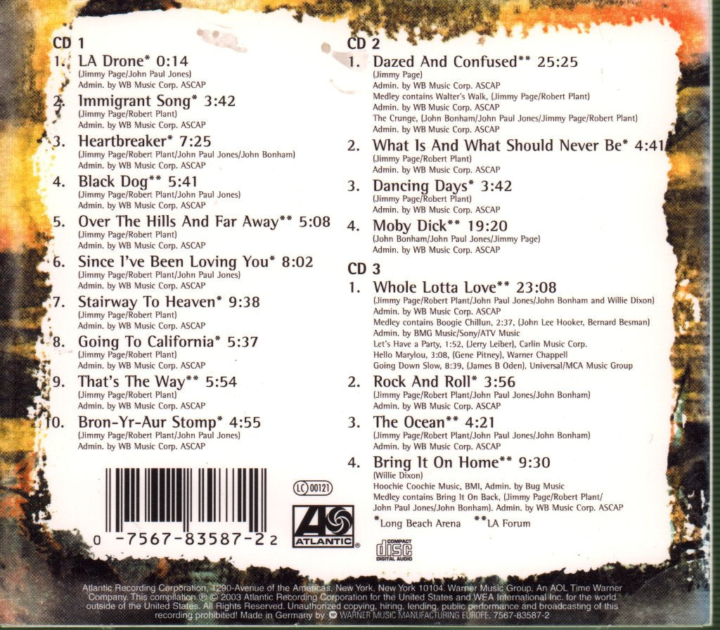 Led Zeppelin - How The West Was Won - Triple Cd