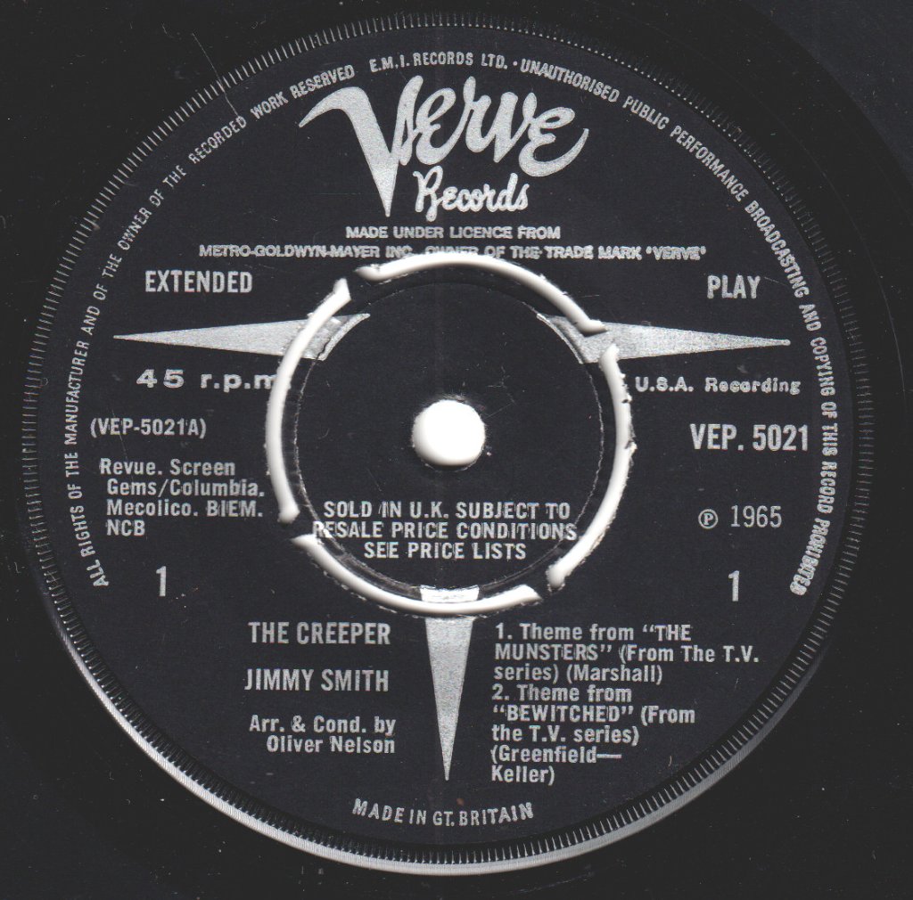Jimmy Smith - Creeper - 7 Inch