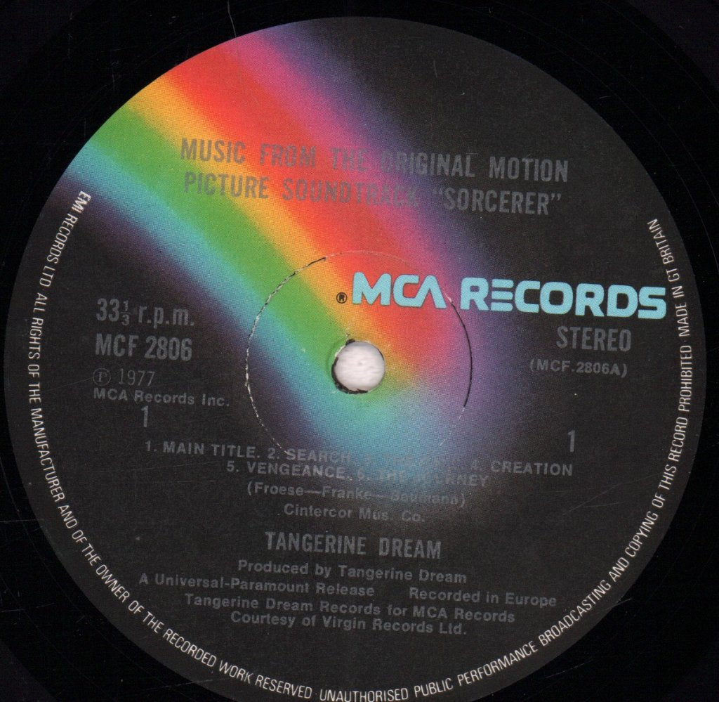 Tangerine Dream - Sorcerer Music From The Original Motion Picture Soundtrack - Lp