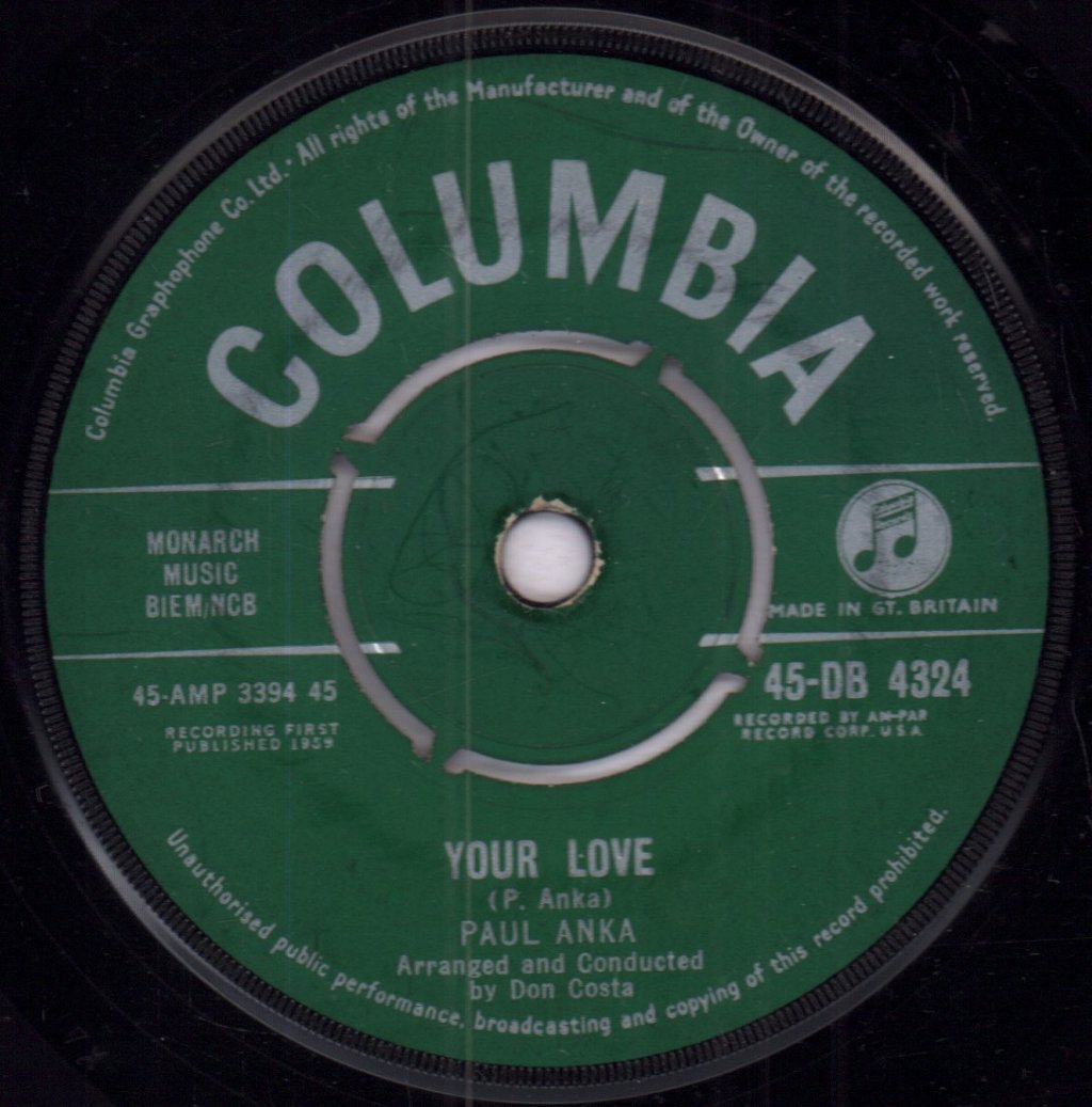 Paul Anka - Lonely Boy - 7 Inch