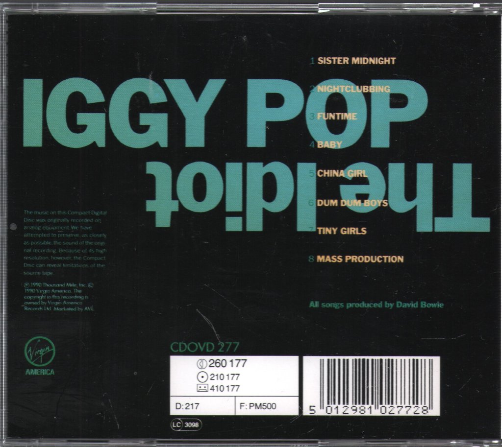 Iggy Pop - Idiot - Cd