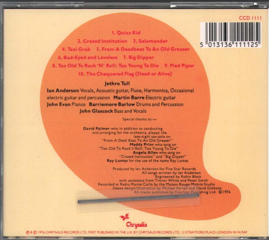 Jethro Tull - Too Old To Rock 'N' Roll: Too Young To Die! - Cd