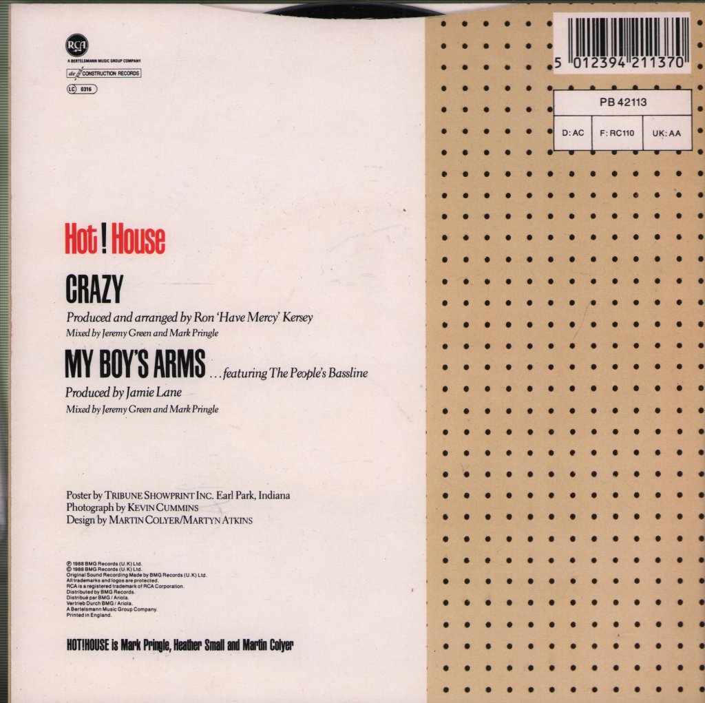 Hot House - Crazy - 7 Inch