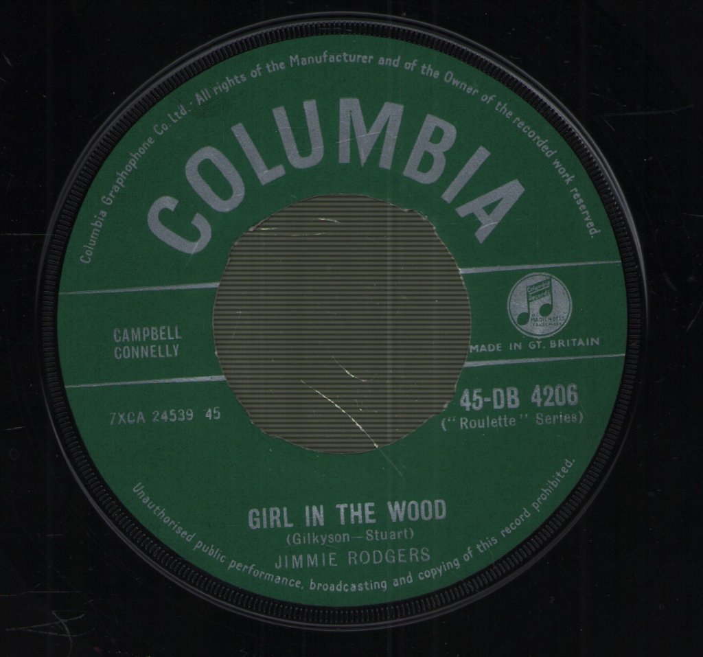 Jimmie Rodgers - Woman From Liberia - 7 Inch