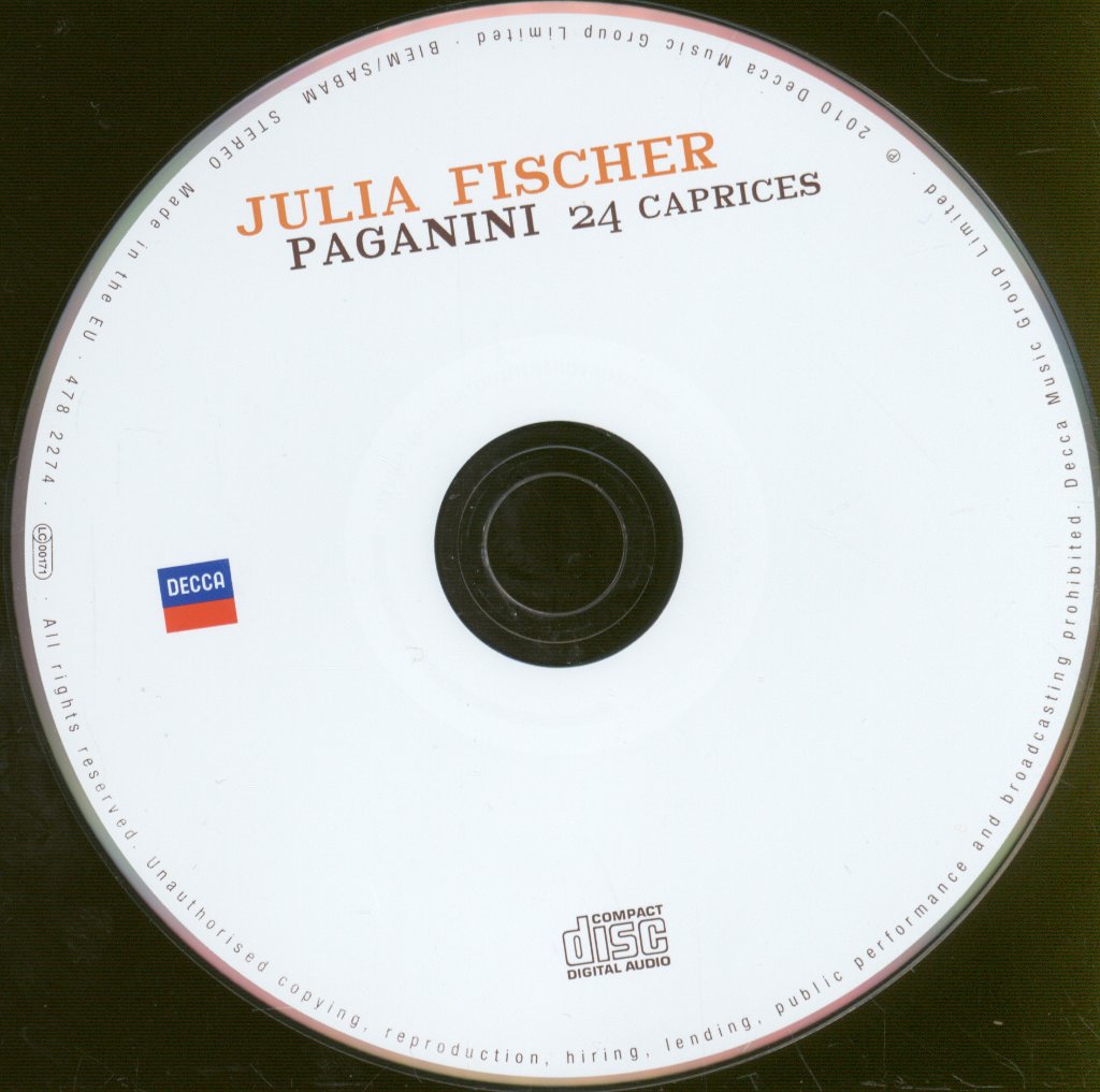 Julia Fischer - Paganini - 24 Caprices - Cd