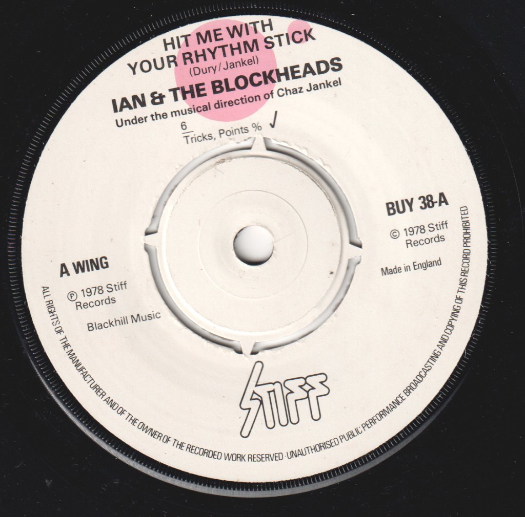 Ian Dury And The Blockheads - Hit Me With Your Rhythm Stick - 7 Inch