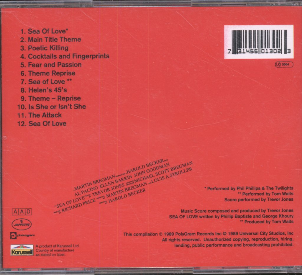 Various Artists - Sea Of Love (Original Movie Soundtrack) - Cd