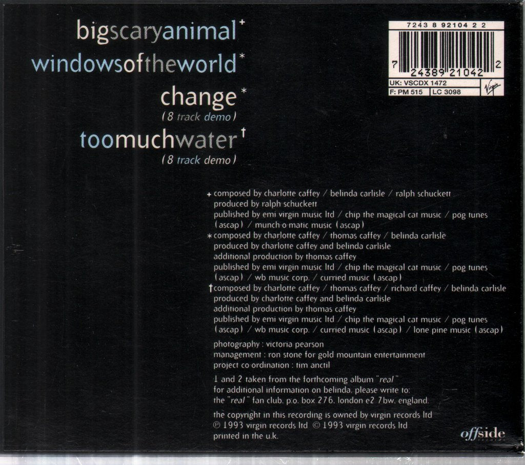 Belinda Carlisle - Big Scary Animal - Cd