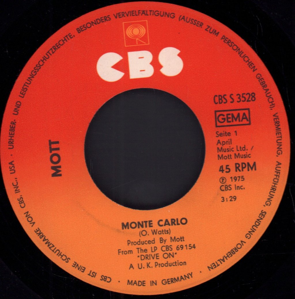 Mott - Monte Carlo - 7 Inch
