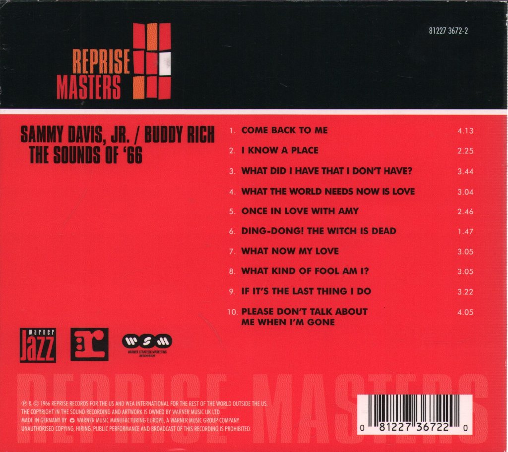 Sammy Davis Jr And Buddy Rich - Sounds Of '66 - Cd