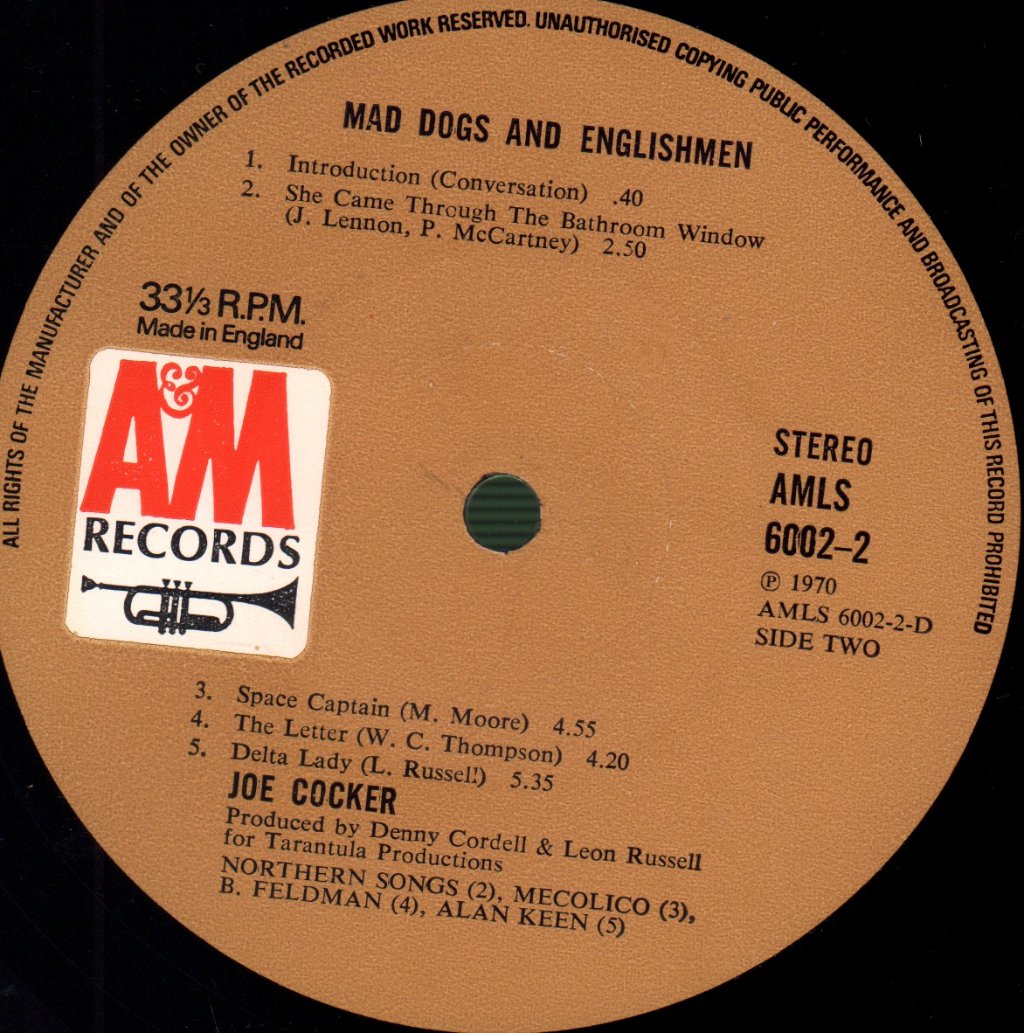 Joe Cocker - Mad Dogs & Englishmen - Double Lp