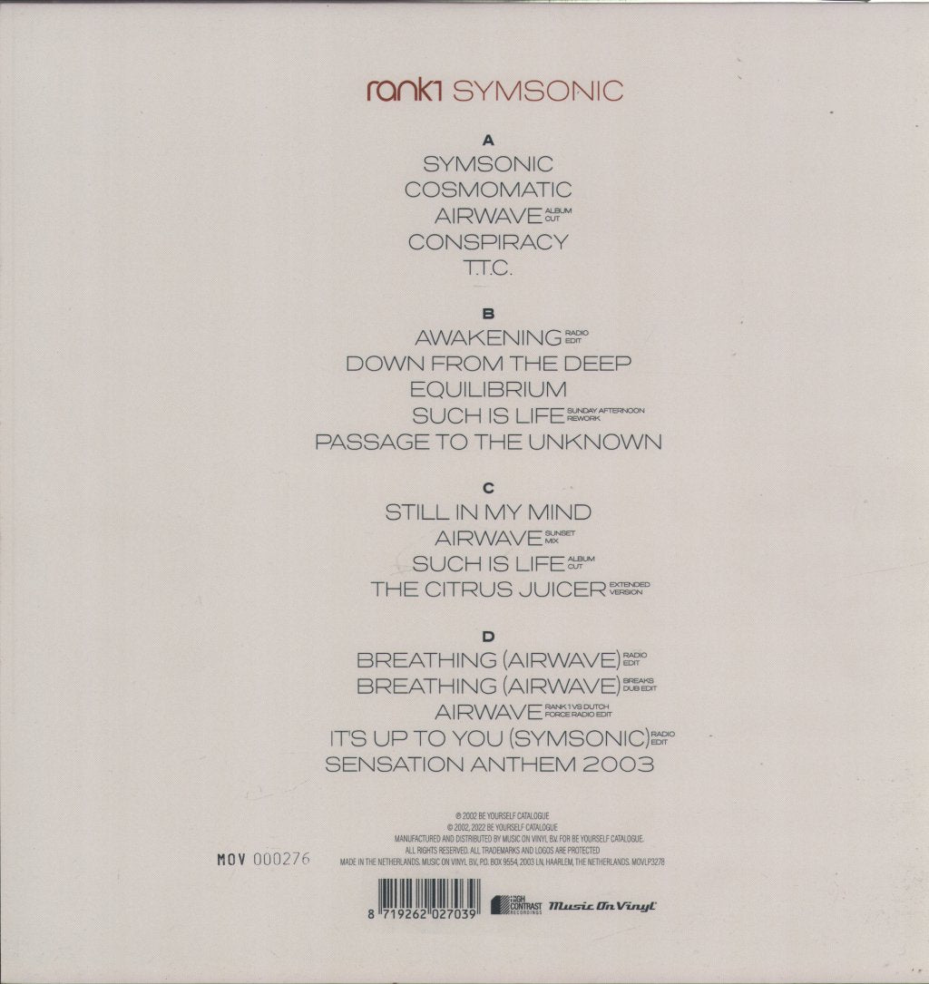 Rank 1 - Symsonic - Double Lp