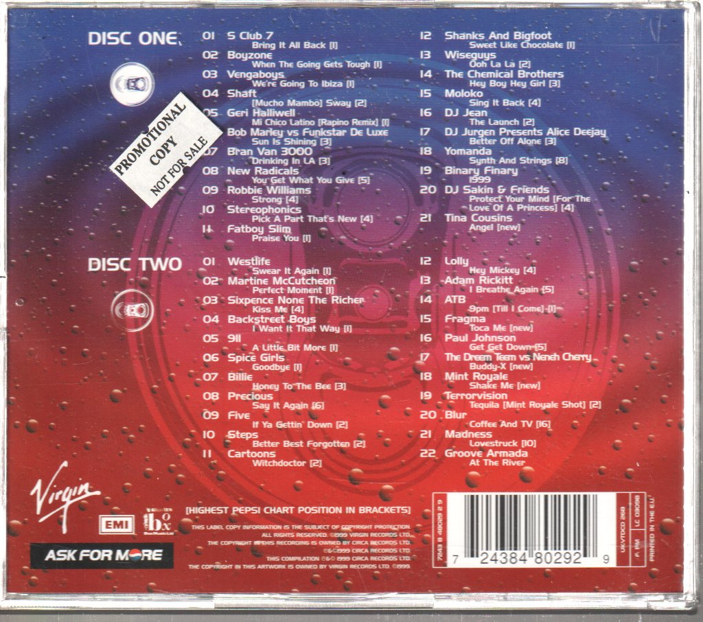 Various Artists - Best Pepsi Chart Album In The World …Ever! - Double Cd